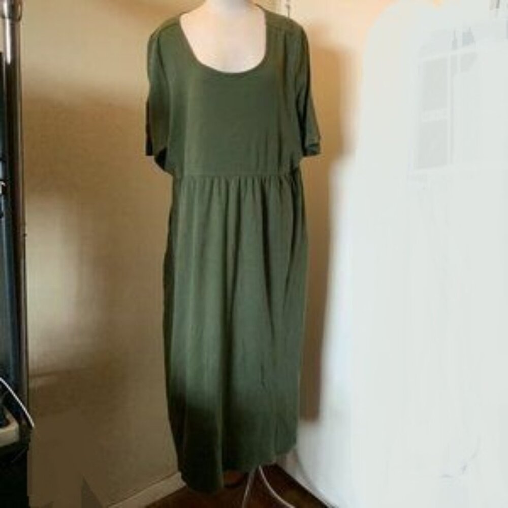 Coldwater Creek Olive Green Maxi Dress